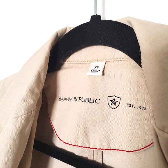 Banana Republic Khaki Trench Blazer size XS - Picture 4 of 4